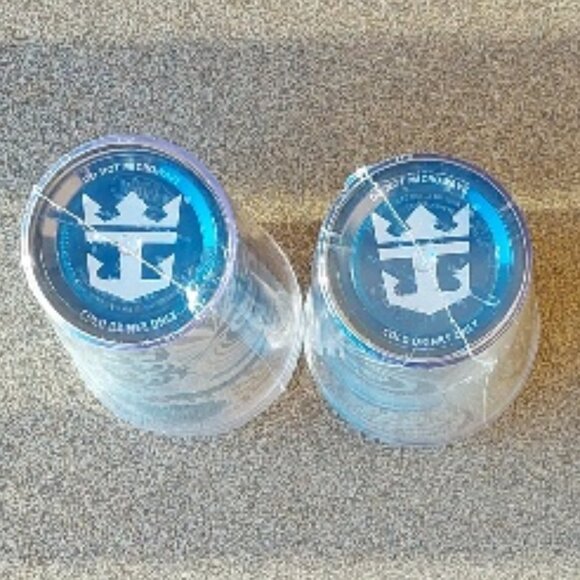 Pair of Royal Carribean Coca-Cola Insulated Drink Tumblers w/Lids New in Package - Picture 6 of 9